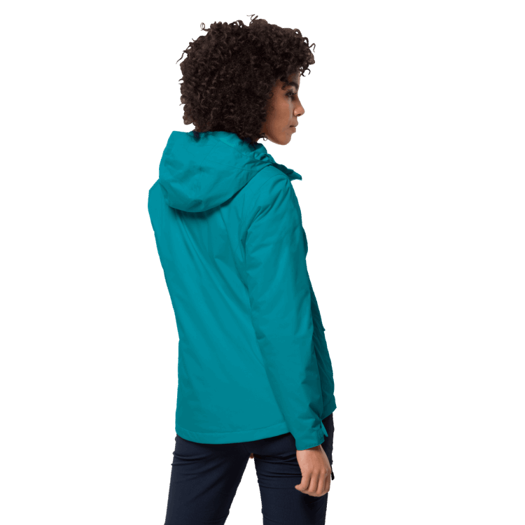 Dark Cyan Women's Frosty Morning Jacket Original Brand Jack Wolfskin