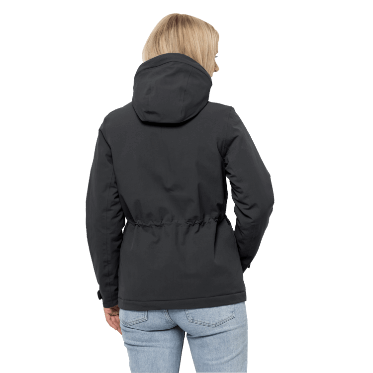Hot Women's White Frost Jacket Brand Jack Wolfskin Black