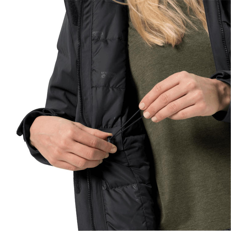 Hot Women's White Frost Jacket Brand Jack Wolfskin Black