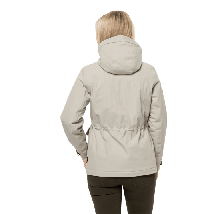 Best Women's White Frost Jacket Dusty Grey Brand Jack Wolfskin