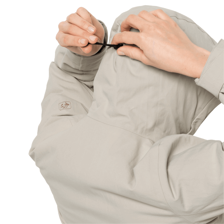 Best Women's White Frost Jacket Dusty Grey Brand Jack Wolfskin