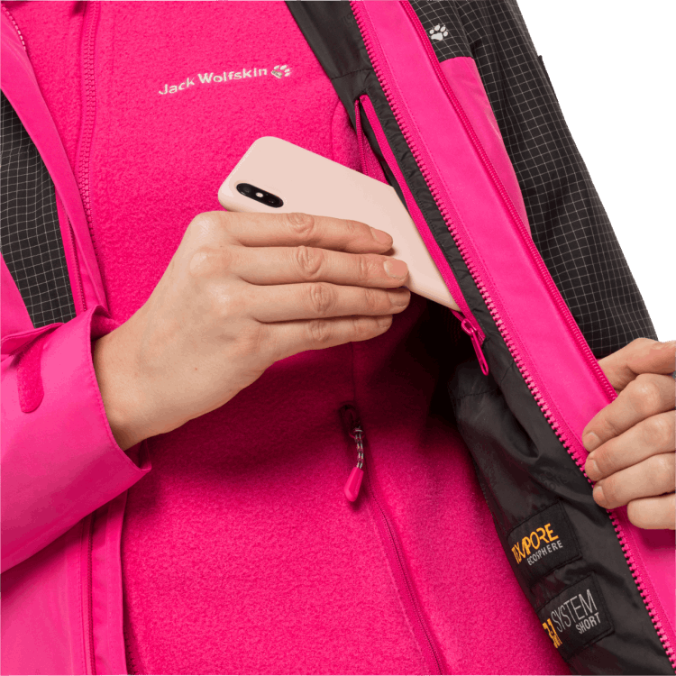 Collections Pink Anemone Women's Dna Rhapsody 3In1 Brand Jack Wolfskin