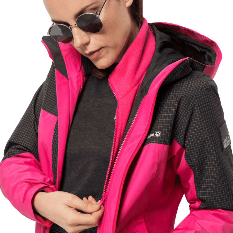 Collections Pink Anemone Women's Dna Rhapsody 3In1 Brand Jack Wolfskin