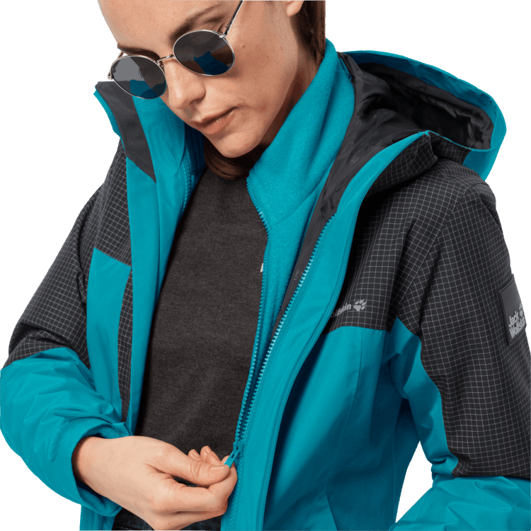 Women's Dna Rhapsody 3In1 Brand Jack Wolfskin Dark Cyan Origin