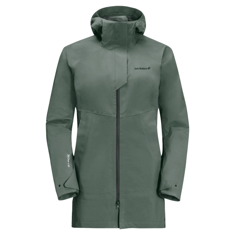 Women's Athletic Coat Original Brand Jack Wolfskin Hedge Green