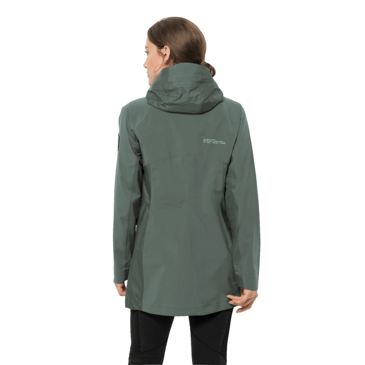 Women's Athletic Coat Original Brand Jack Wolfskin Hedge Green