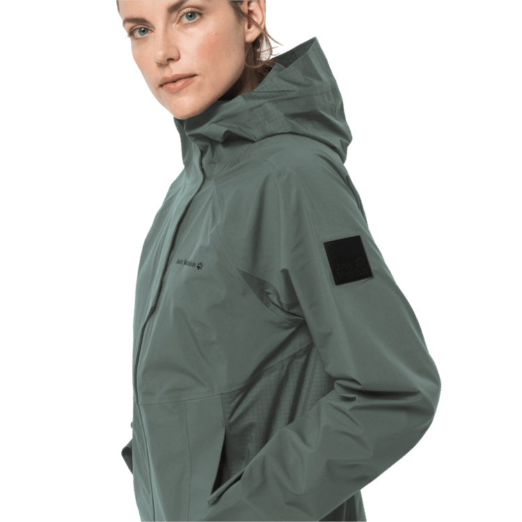 Women's Athletic Coat Original Brand Jack Wolfskin Hedge Green