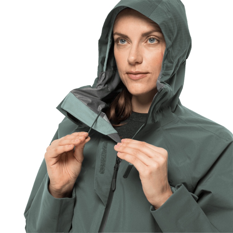 Women's Athletic Coat Original Brand Jack Wolfskin Hedge Green