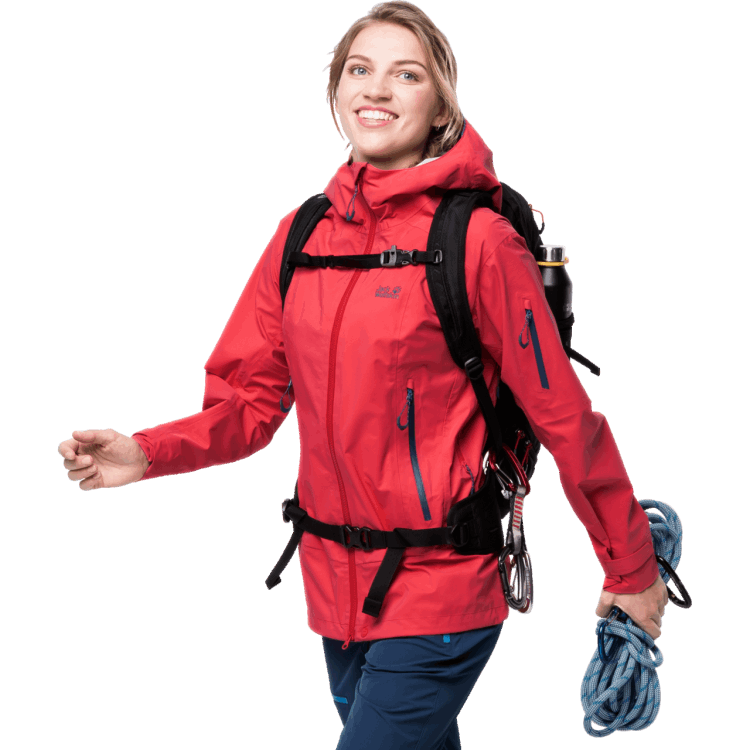 Tulip Red Brand Jack Wolfskin Origins Women's Exolight Pro Jacket
