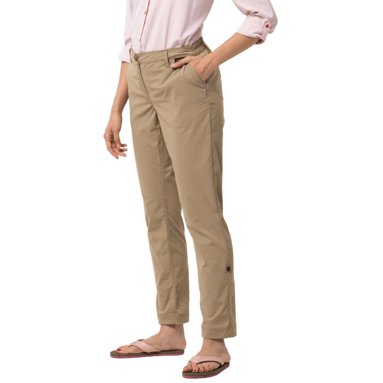 New Women's Desert Roll-Up Pants Brand Jack Wolfskin Sand Dune