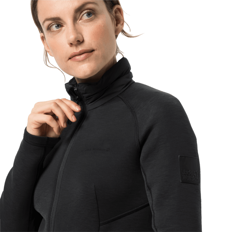 Brand Jack Wolfskin Black Fashion Women's Athletic Collar Midlayer