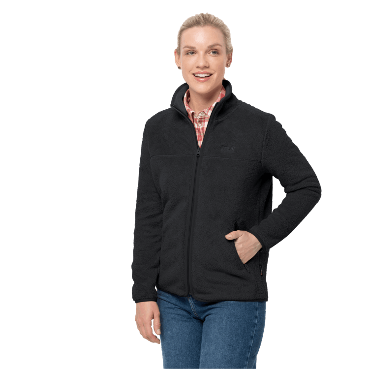 Black Women's Chilly Walk Jacket Fashion Brand Jack Wolfskin