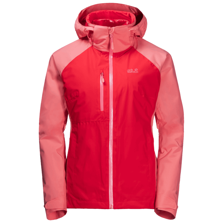 Women's Mount Emin 3In1 Brand Jack Wolfskin Clear Red Original