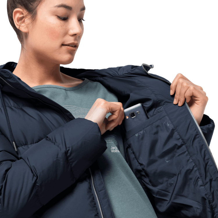Crystal Palace Coat Midnight Blue Brand Jack Wolfskin Best