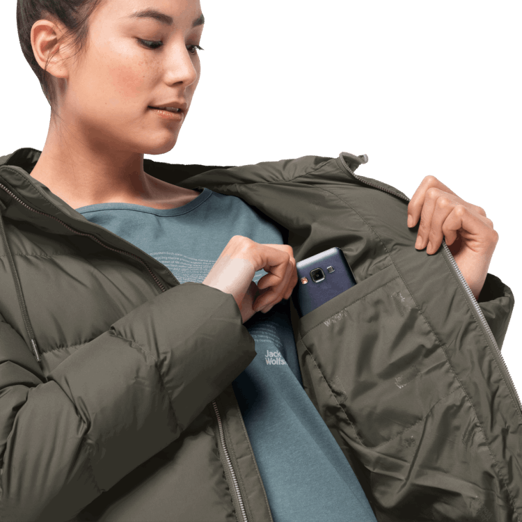Crystal Palace Coat Fashion Brand Jack Wolfskin Grape Leaf