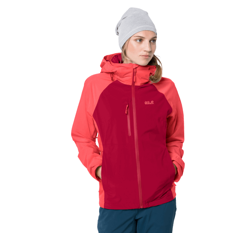Scarlet New Brand Jack Wolfskin Women's Mount Emin Jacket
