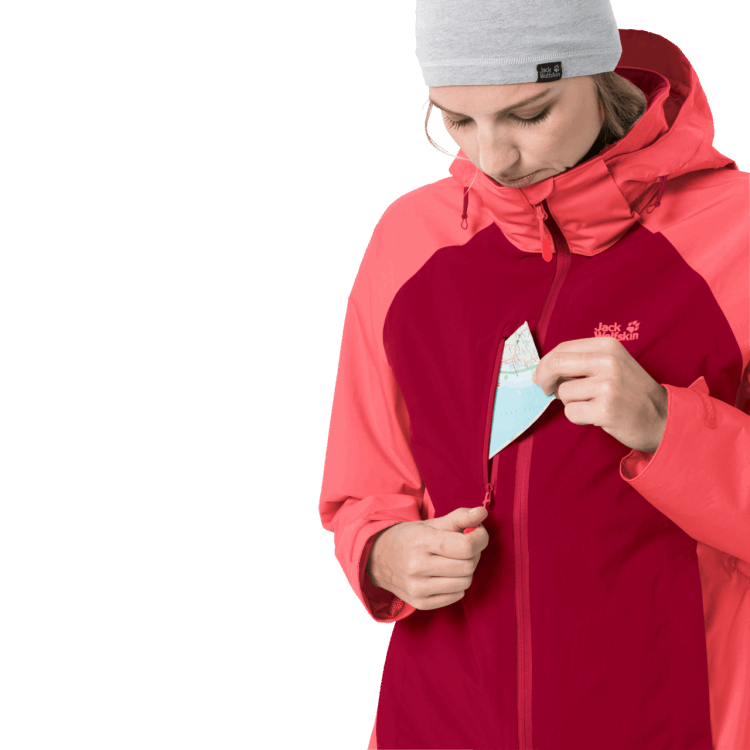Scarlet New Brand Jack Wolfskin Women's Mount Emin Jacket