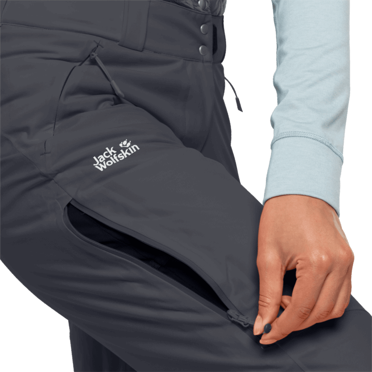 Hot Ebony Women's Snow Summit Pants Brand Jack Wolfskin