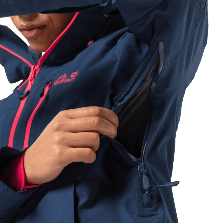 Women's Snow Summit Jacket Dark Indigo Collection Brand Jack Wolfskin