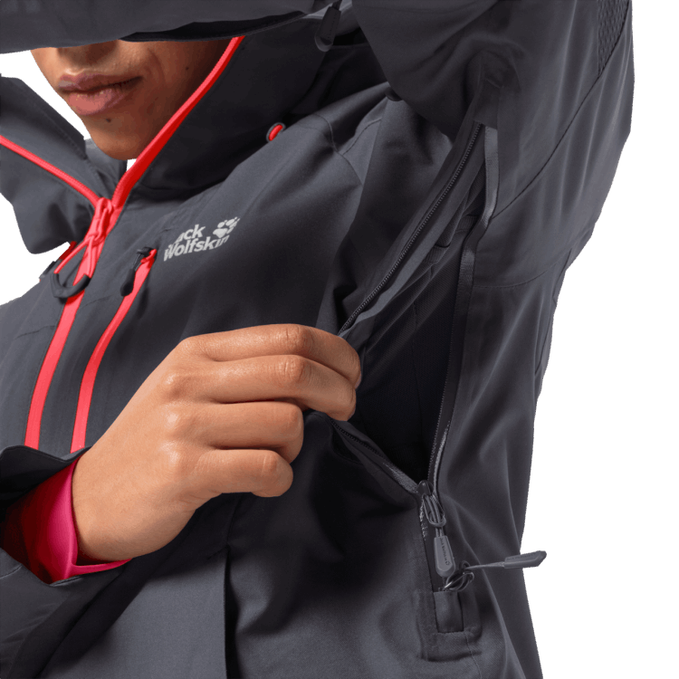 Women's Snow Summit Jacket Collections Brand Jack Wolfskin Ebony