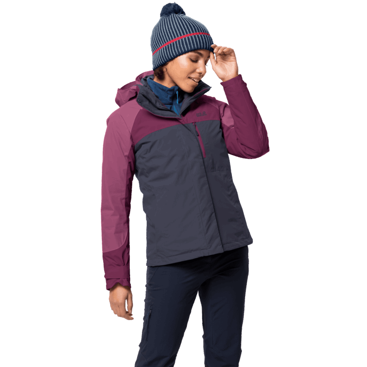 Women's Whitney Peak 3In1 Origin Graphite Brand Jack Wolfskin