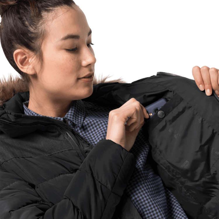 Black Brand Jack Wolfskin New Baffin Island Coat