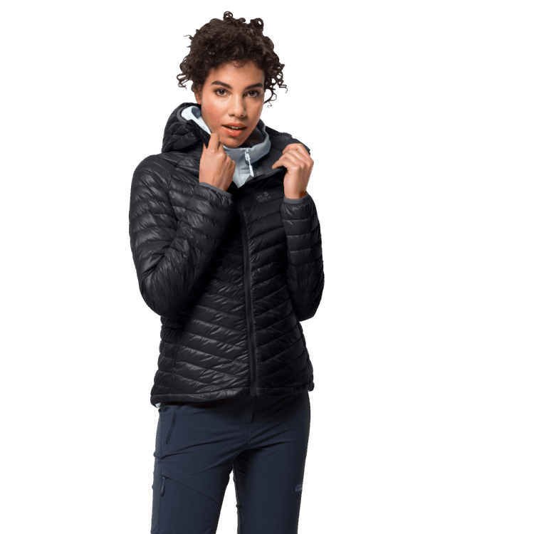 Black Women's Atmosphere Jacket Origins Brand Jack Wolfskin