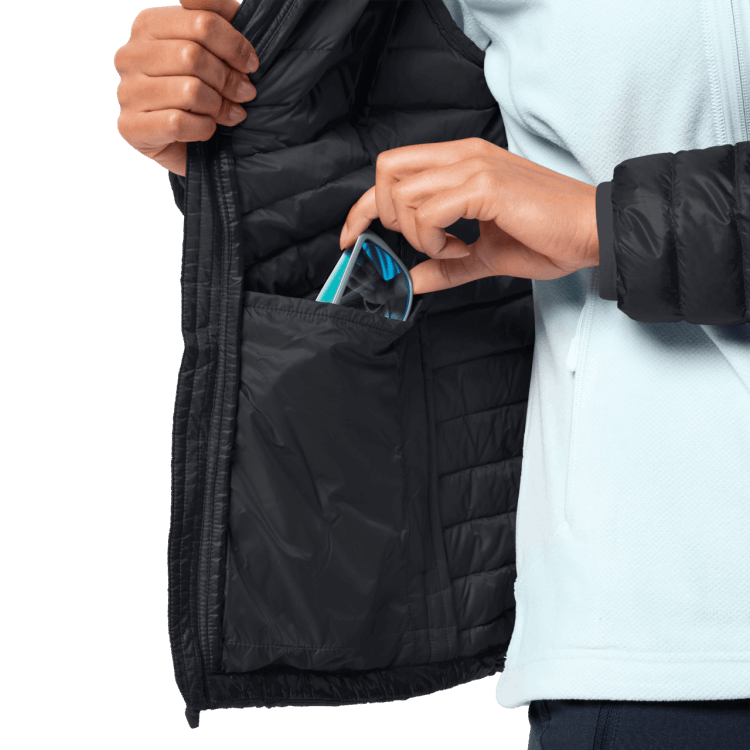 Black Women's Atmosphere Jacket Origins Brand Jack Wolfskin