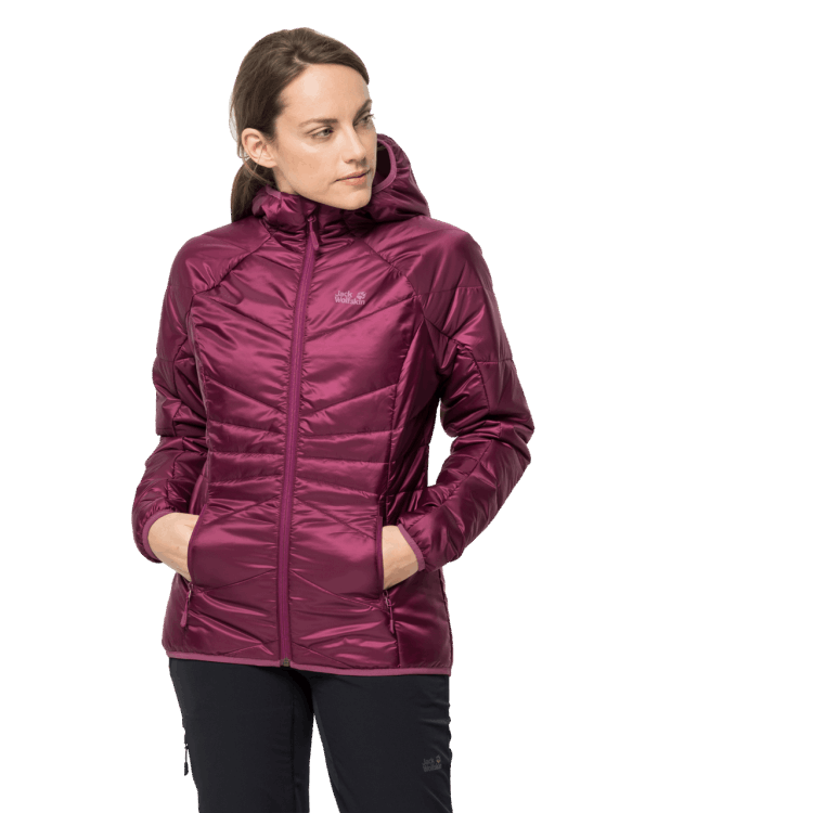 Women's Argon Hoody Origins Brand Jack Wolfskin Wild Berry