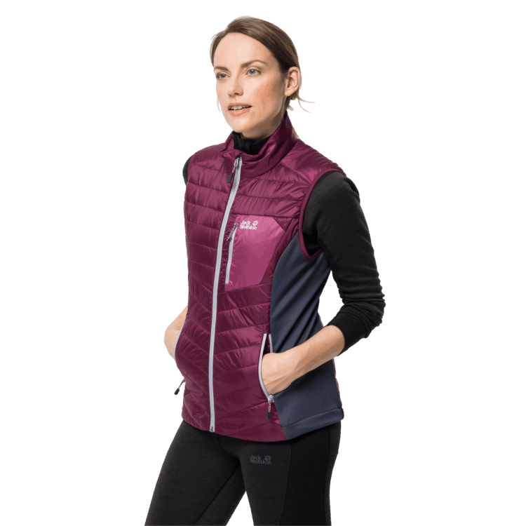 Wild Berry Brand Jack Wolfskin Collection Women's Routeburn Vest