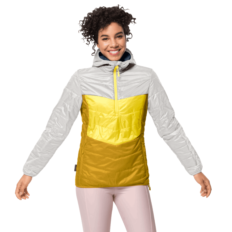 Grey Haze Origins Women's 365 Flash Overhead Jacket Brand Jack Wolfskin