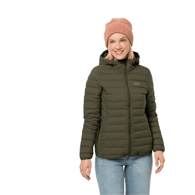 Women's Glowing Mountain Jacket Bonsai Green Brand Brand Jack Wolfskin