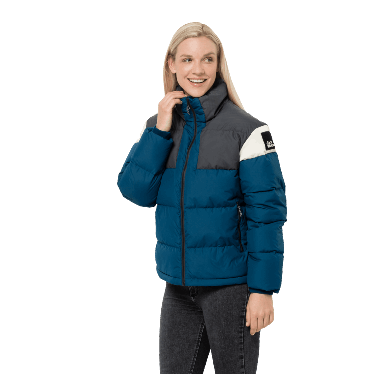 Women's 365 Fearless Down Jacket Original Poseidon Blue Brand Jack Wolfskin