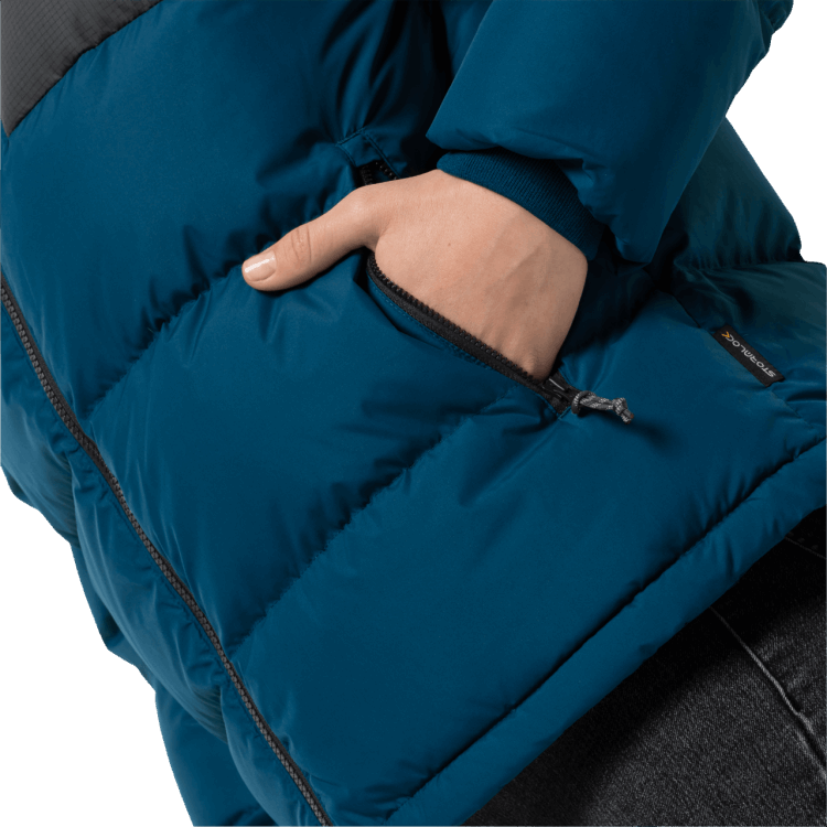 Women's 365 Fearless Down Jacket Original Poseidon Blue Brand Jack Wolfskin