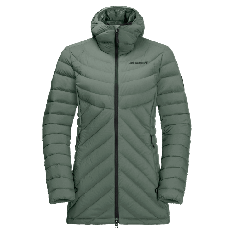 Brand Jack Wolfskin New Women's Athletic Down Coat Hedge Green