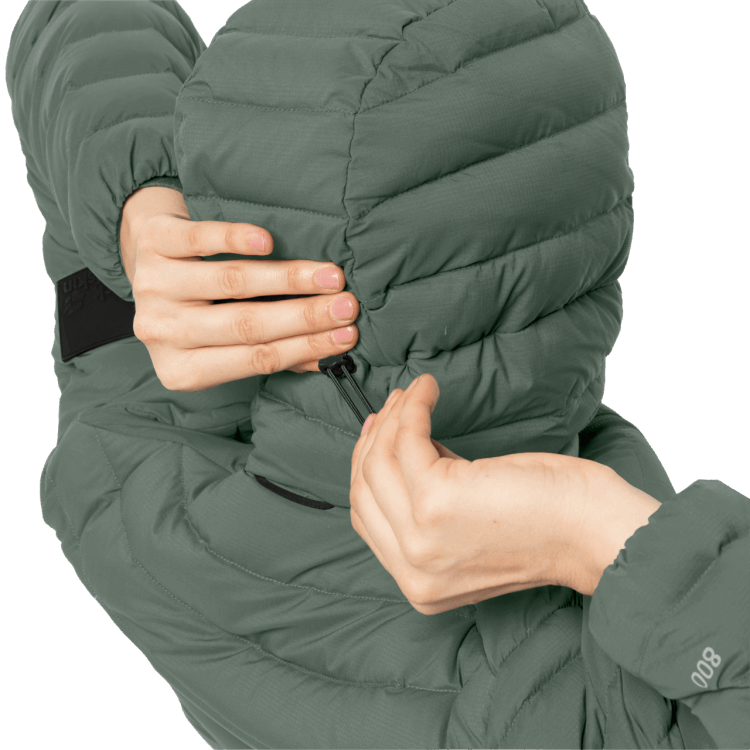 Brand Jack Wolfskin New Women's Athletic Down Coat Hedge Green