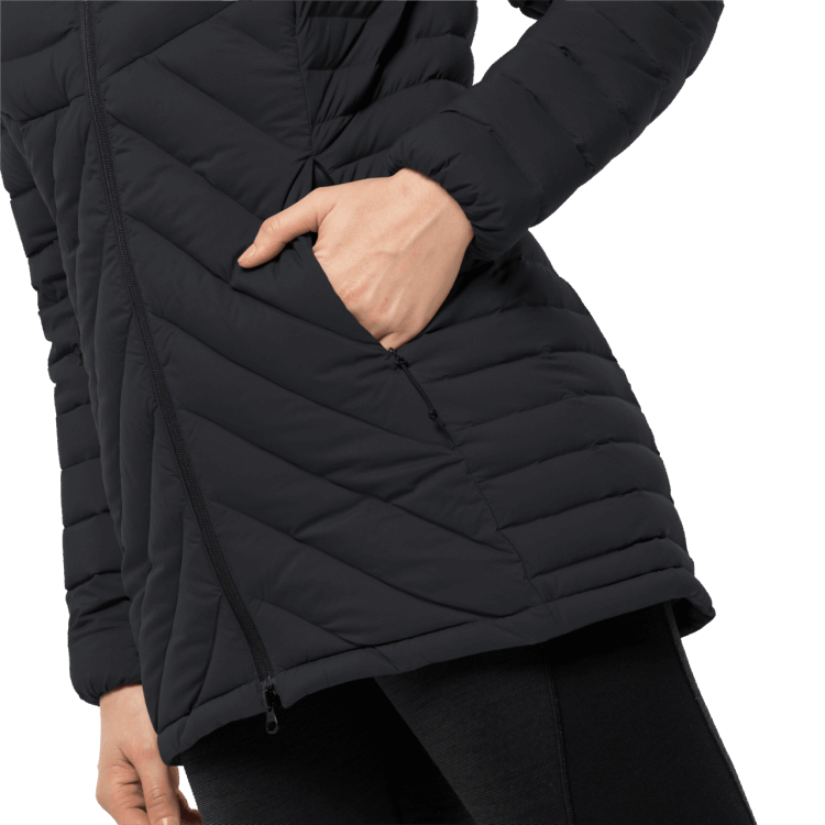 Brand Jack Wolfskin Fashion Black Women's Athletic Down Coat