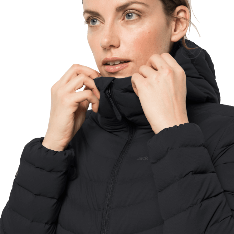 Brand Jack Wolfskin Fashion Black Women's Athletic Down Coat