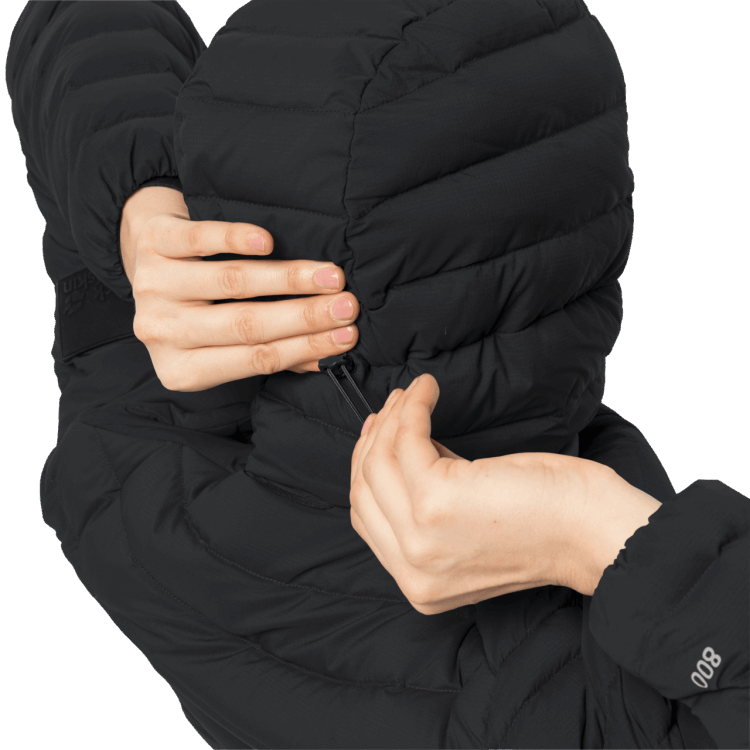 Brand Jack Wolfskin Fashion Black Women's Athletic Down Coat