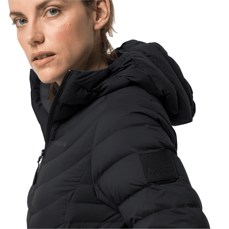 Brand Jack Wolfskin Fashion Black Women's Athletic Down Coat