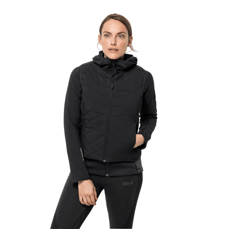 Black Brands Women's Athletic Mid 3In1 Brand Jack Wolfskin
