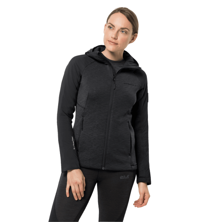 Black Brands Women's Athletic Mid 3In1 Brand Jack Wolfskin
