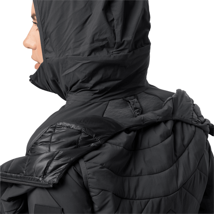 Black Brands Women's Athletic Mid 3In1 Brand Jack Wolfskin