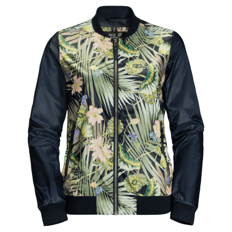 Women's Paradise Blouson Brand Jack Wolfskin Midnight Blue All Over Origins