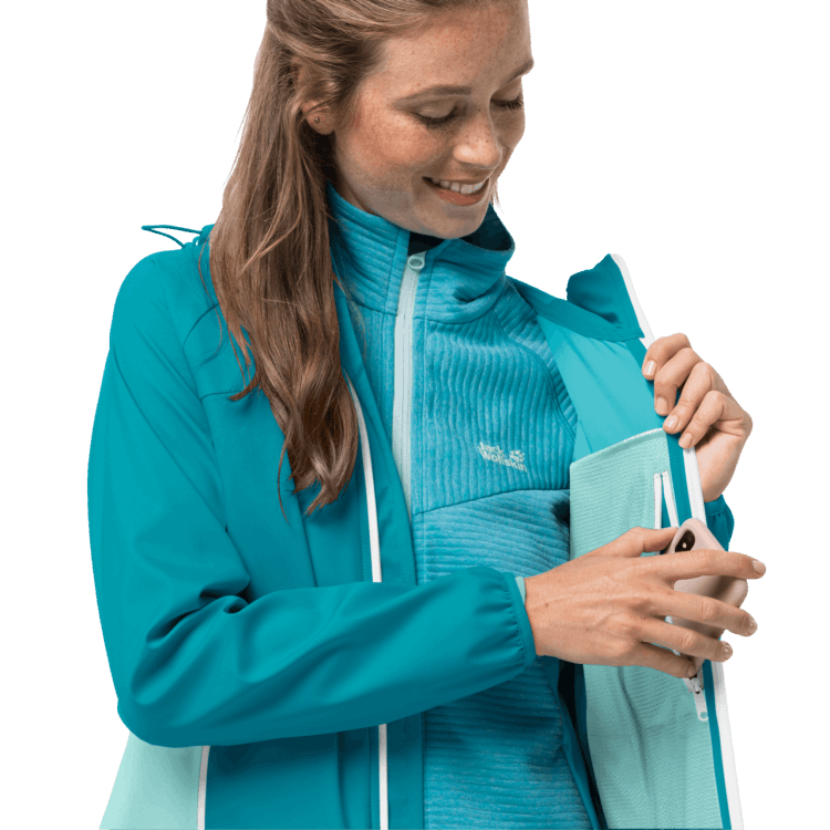 Women's Eagle Peak II Softshell Brand Jack Wolfskin Dark Cyan