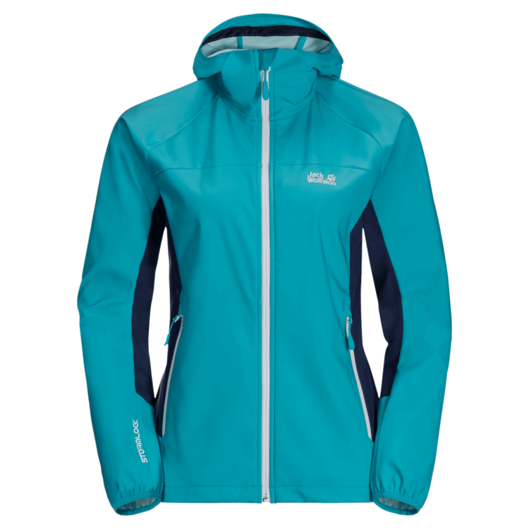 Women's Eagle Peak II Softshell Dark Aqua Original Brand Jack Wolfskin