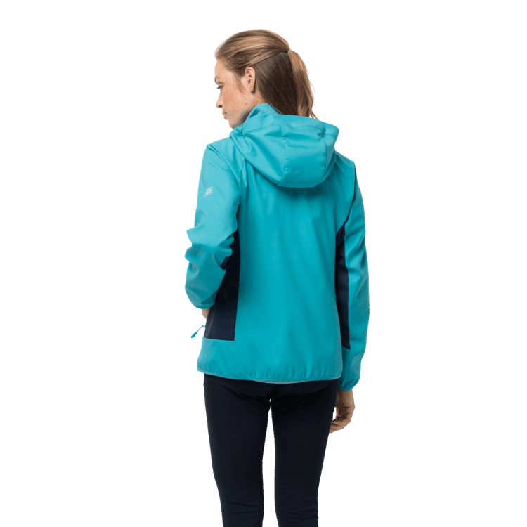 Women's Eagle Peak II Softshell Dark Aqua Original Brand Jack Wolfskin