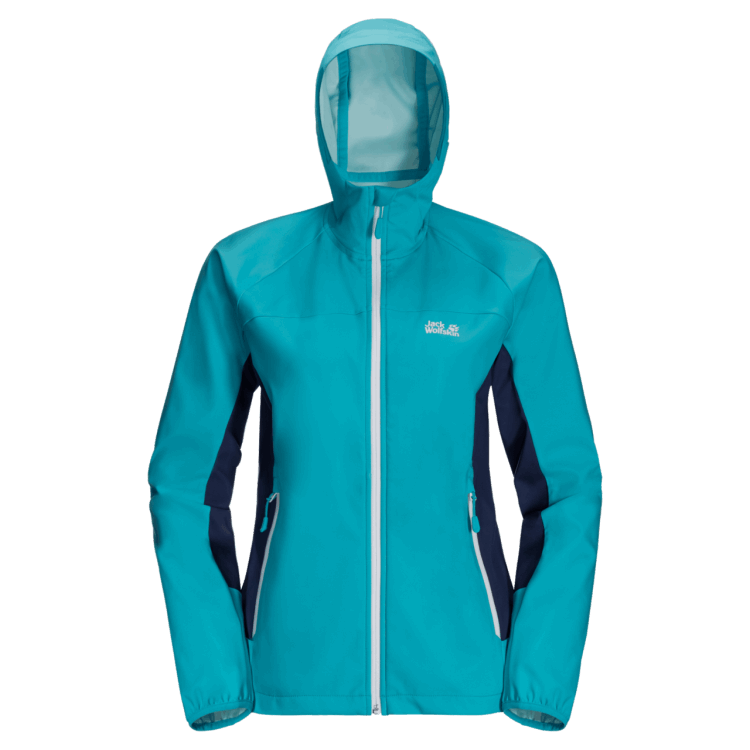 Women's Eagle Peak II Softshell Dark Aqua Original Brand Jack Wolfskin