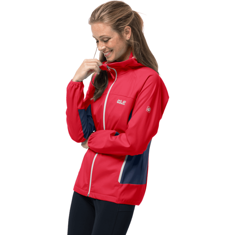 Women's Eagle Peak II Softshell Hot Brand Jack Wolfskin Tulip Red