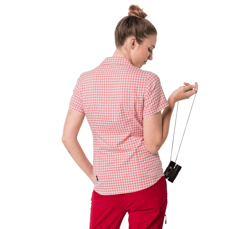 Women's Kepler Shirt Brand Jack Wolfskin Original Blush Pink Checks